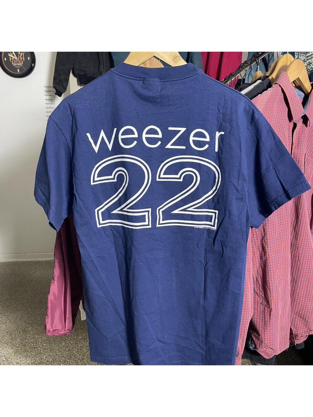 1995 Weezer navy blue band t shirt
